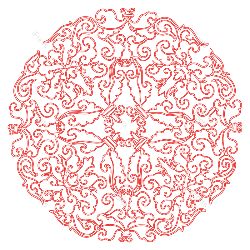 花纹图片,图案元素,剪纸PNG,剪纸元素免抠素材